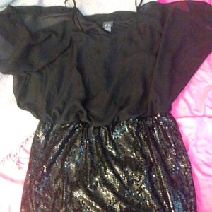 Black Sequin Dress